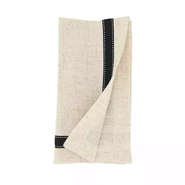Table Linens-Kirklands Home Grosgrain Accent Napkins, Set of 4