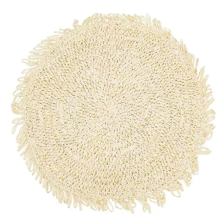 Table Linens-Kirklands Home Cream Rustic Raffia Placemats, Set of 4 Ivory