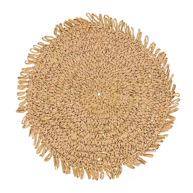 Table Linens-Kirklands Home Natural Rustic Raffia Placemats, Set of 4 Tan