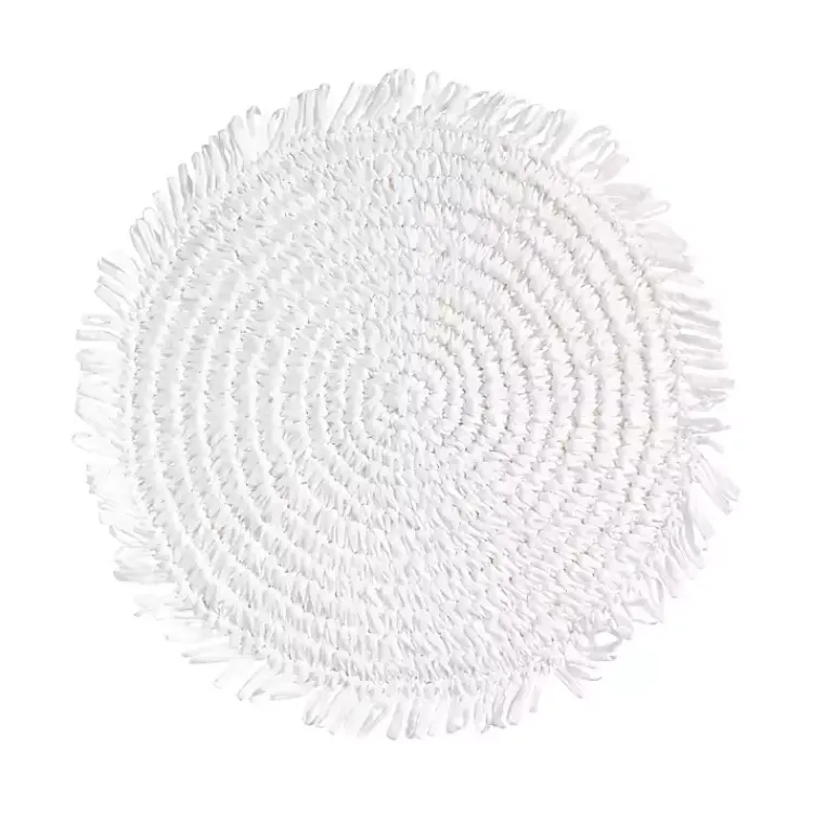 Table Linens-Kirklands Home Rustic Raffia Placemats, Set of 4 White