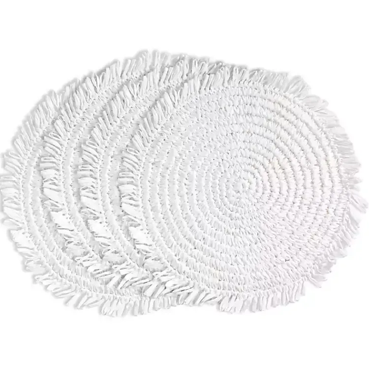 Table Linens-Kirklands Home Rustic Raffia Placemats, Set of 4 White