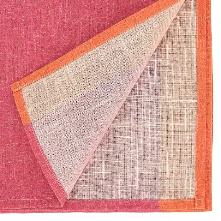 Table Linens-Kirklands Home Pink and Orange Colorblock Table Runner