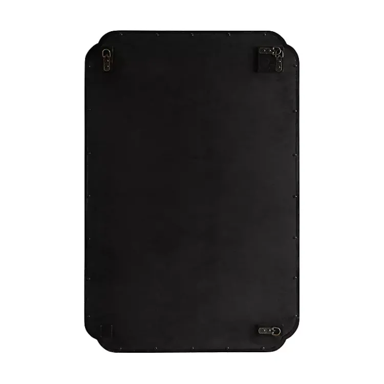 Decorative Mirrors-Kirklands Home Walnut Scallop Rectangle Wall Mirror