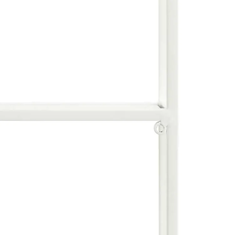 Shelves-Kirklands Home Metal Scalloped 3-Tier Glass Wall Shelf White