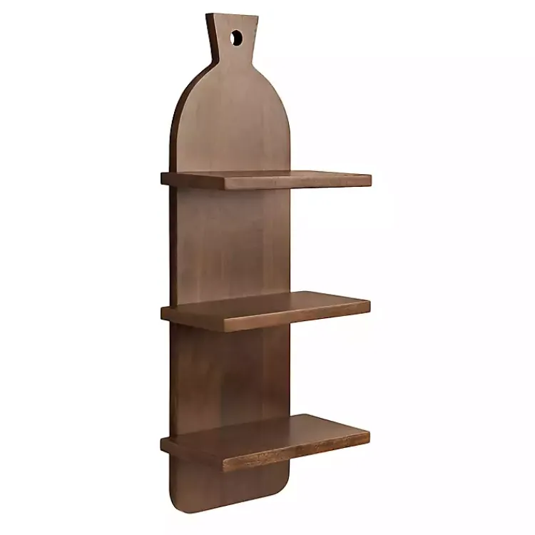 Shelves-Kirklands Home Brown Wood Board Tiered Wall Shelf