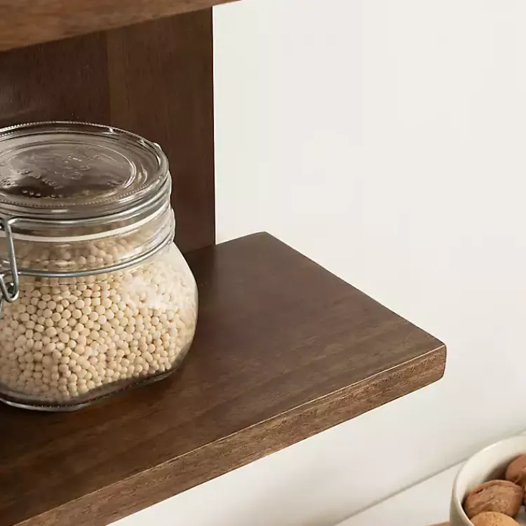 Shelves-Kirklands Home Brown Wood Board Tiered Wall Shelf