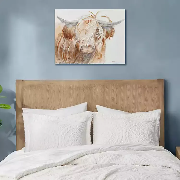 Canvas Art-Kirklands Home Windswept Highland Bull Canvas Art Print