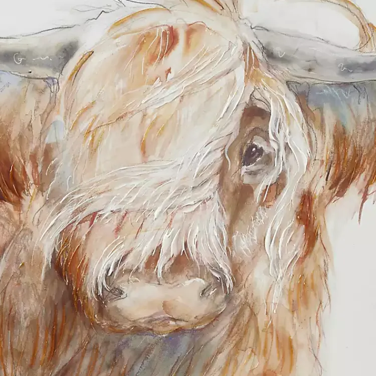 Canvas Art-Kirklands Home Windswept Highland Bull Canvas Art Print
