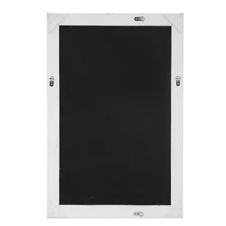 Decorative Mirrors-Kirklands Home George Ridged Rectangular Wall Mirror White