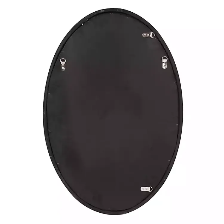 Decorative Mirrors-Kirklands Home Ethan Bronze Ribbed Oval Wall Mirror