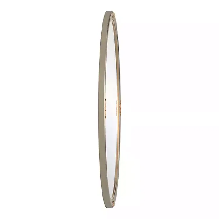 Decorative Mirrors-Kirklands Home Silver and Gold Carlton Oval Wall Mirror