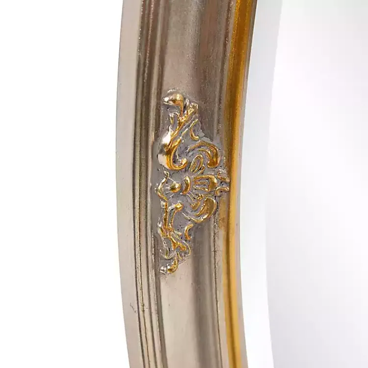 Decorative Mirrors-Kirklands Home Silver and Gold Carlton Oval Wall Mirror