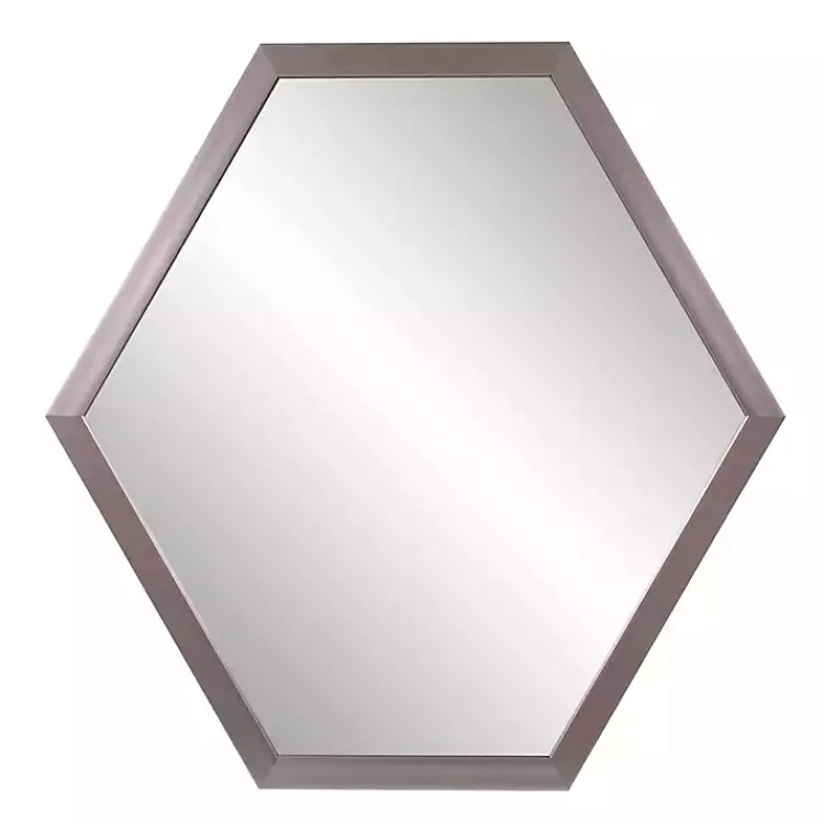 Decorative Mirrors-Kirklands Home Graphite Hexagon Wall Mirror