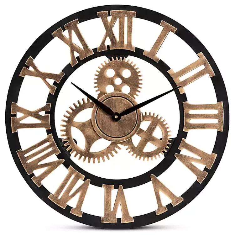 Clocks-Kirklands Home Distressed Wood Vintage Wall Clock