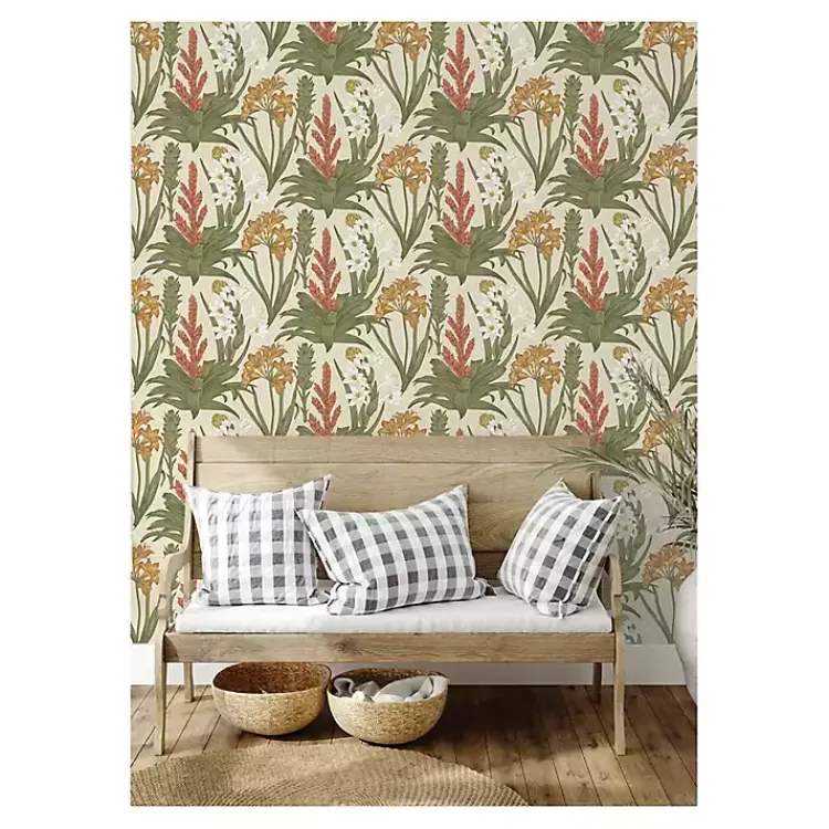 Wall Murals & Wallpaper-Kirklands Home Botanical Villa Peel & Stick Wallpaper Ivory