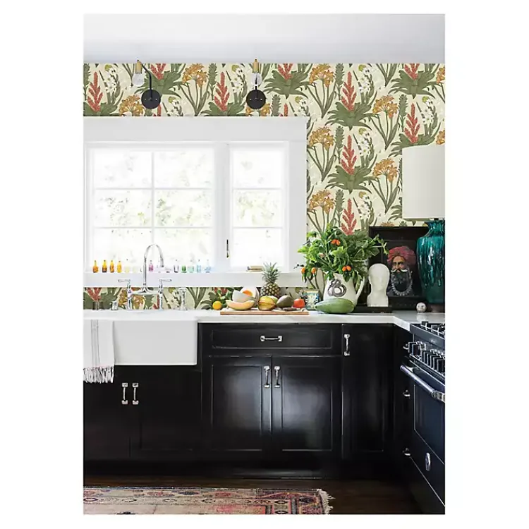 Wall Murals & Wallpaper-Kirklands Home Botanical Villa Peel & Stick Wallpaper Ivory