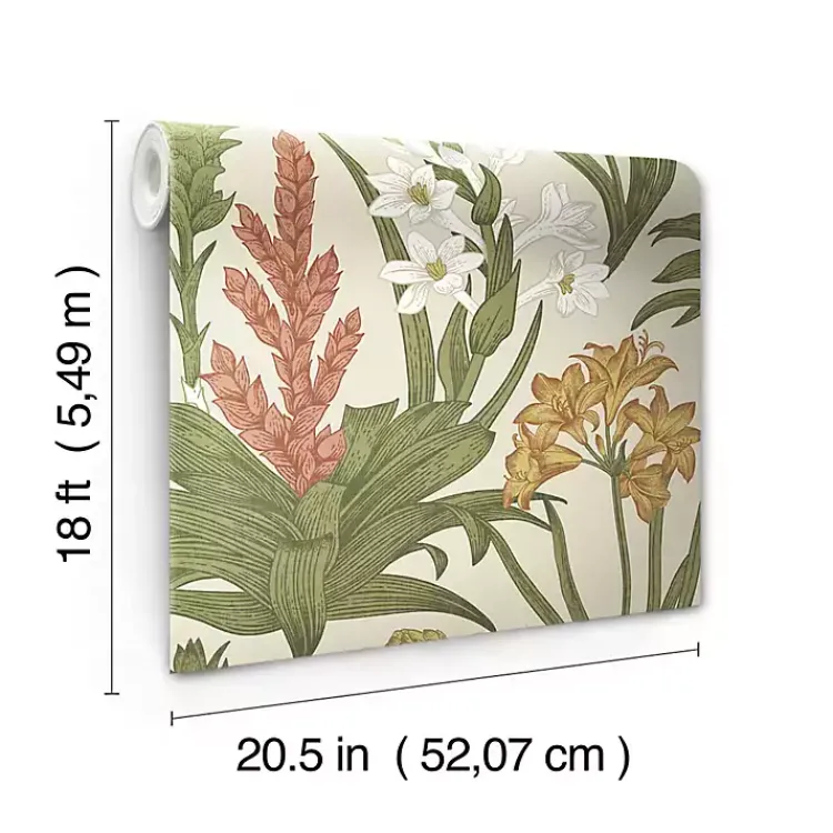 Wall Murals & Wallpaper-Kirklands Home Botanical Villa Peel & Stick Wallpaper Ivory