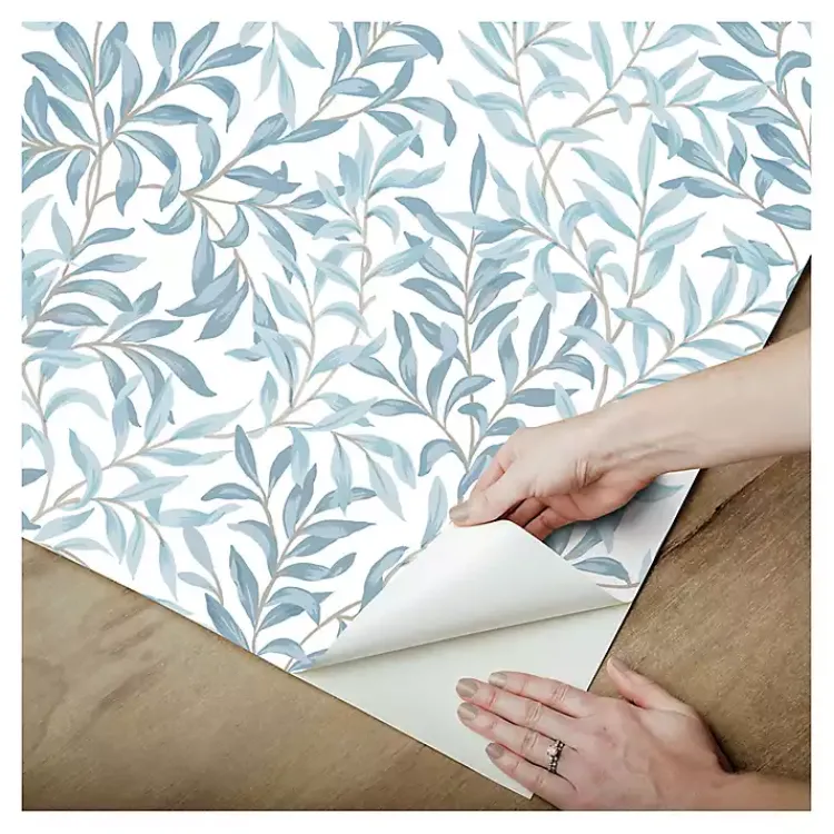 Wall Murals & Wallpaper-Kirklands Home Vines Peel & Stick Wallpaper Blue