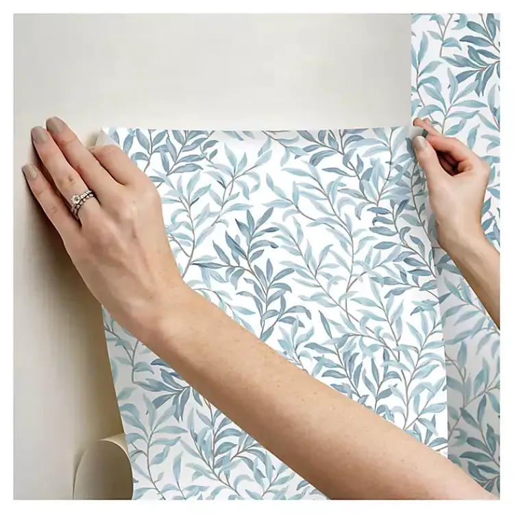 Wall Murals & Wallpaper-Kirklands Home Vines Peel & Stick Wallpaper Blue