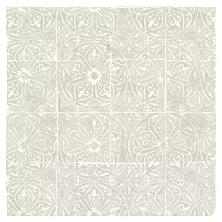 Wall Murals & Wallpaper-Kirklands Home Provincial Tiles Peel & Stick Wallpaper Gray
