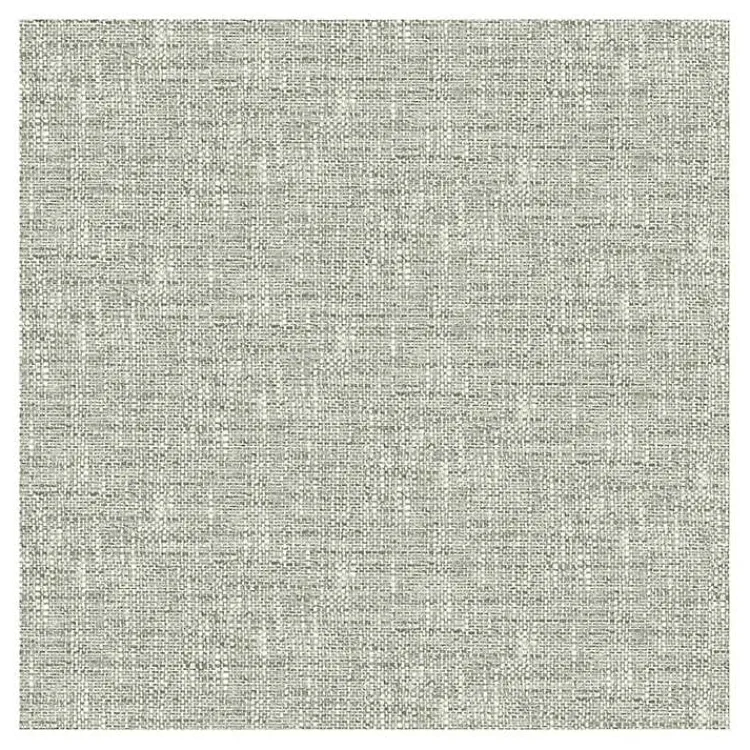 Wall Murals & Wallpaper-Kirklands Home Sage Textured Poplin Peel & Stick Wallpaper Green