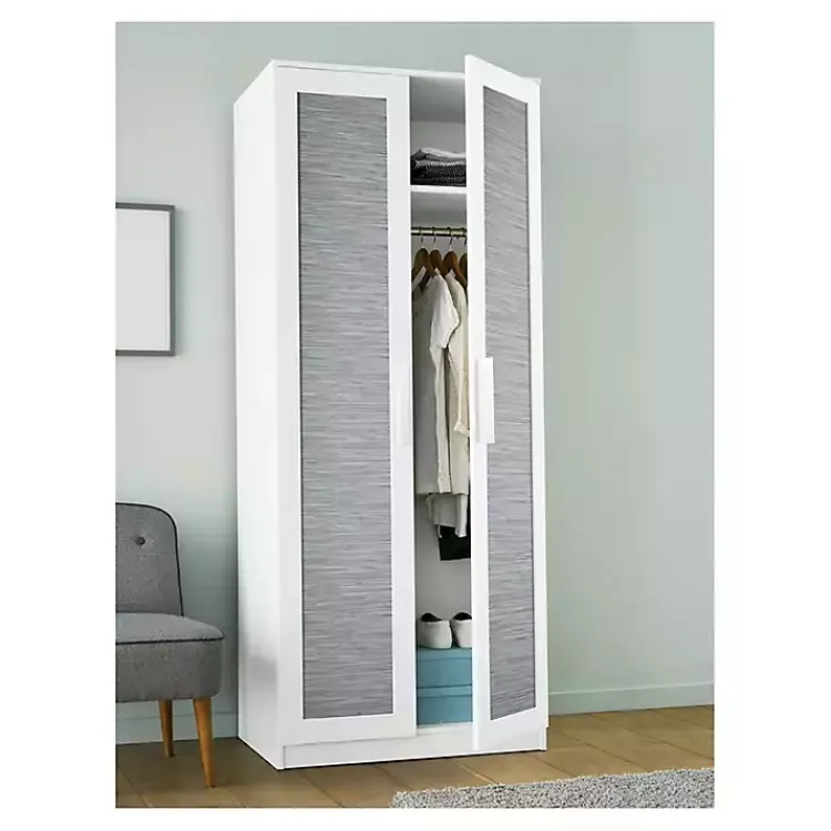 Wall Murals & Wallpaper-Kirklands Home Textured Grassweave Peel & Stick Wallpaper Blue