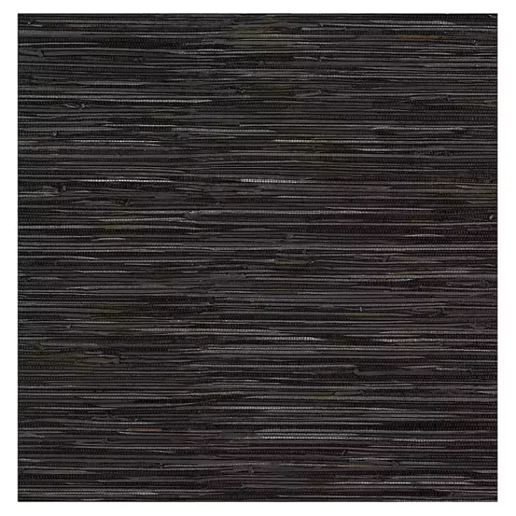 Wall Murals & Wallpaper-Kirklands Home Textured Grassweave Peel & Stick Wallpaper Black