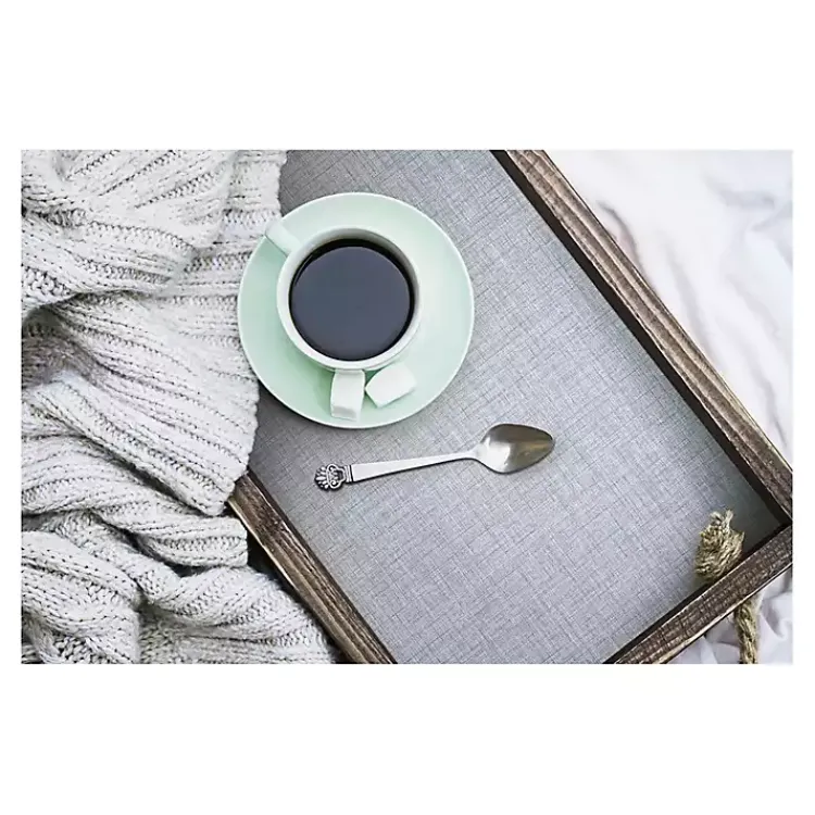 Wall Murals & Wallpaper-Kirklands Home Textured Faux Fabric Peel & Stick Wallpaper Blue