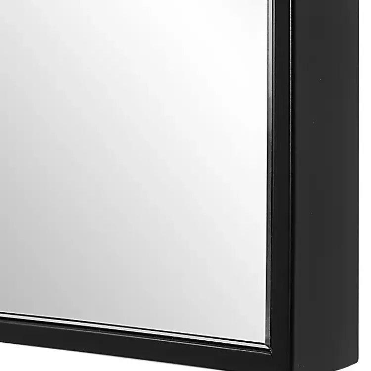 Decorative Mirrors-Kirklands Home Black Thin Frame Rectangle Wall Mirror