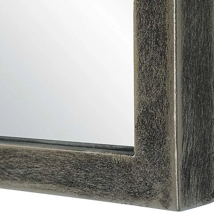 Decorative Mirrors-Kirklands Home Dark Bronze Arched Scallop Edge Wall Mirror Gray