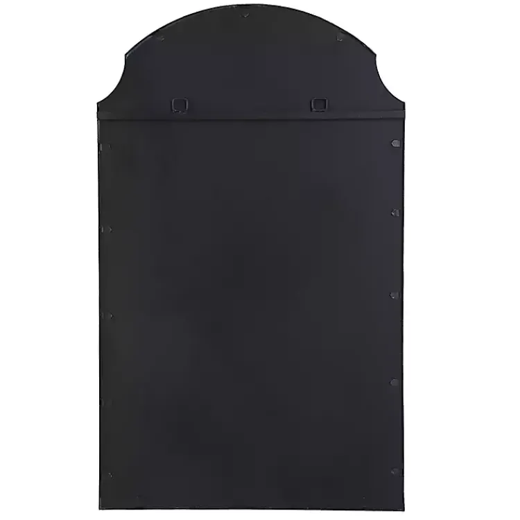 Decorative Mirrors-Kirklands Home Dark Bronze Arched Scallop Edge Wall Mirror Gray