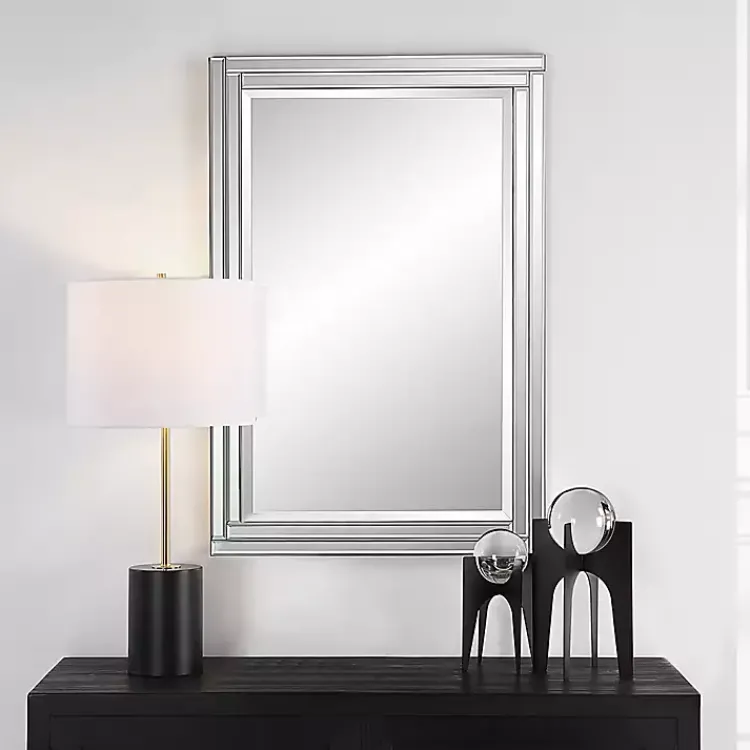Decorative Mirrors-Kirklands Home Frameless Double Panel Wall Mirror