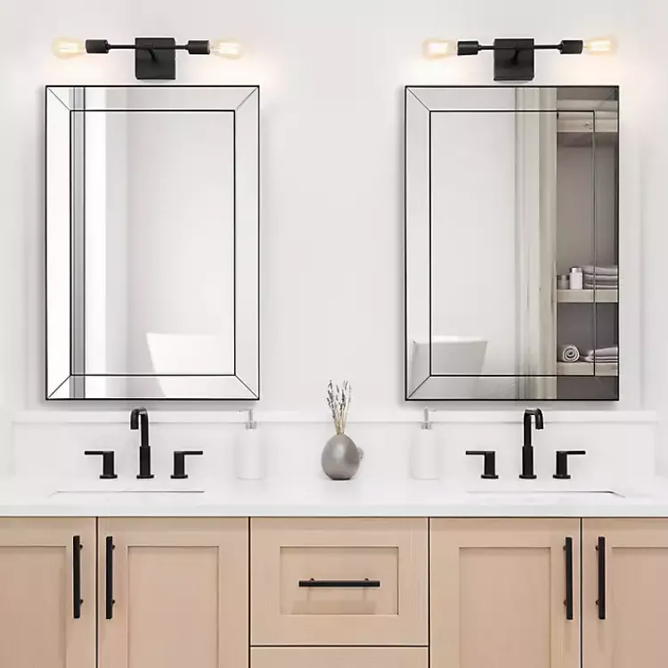 Decorative Mirrors-Kirklands Home Dark Bronze Bevel Rectangle Wall Mirror