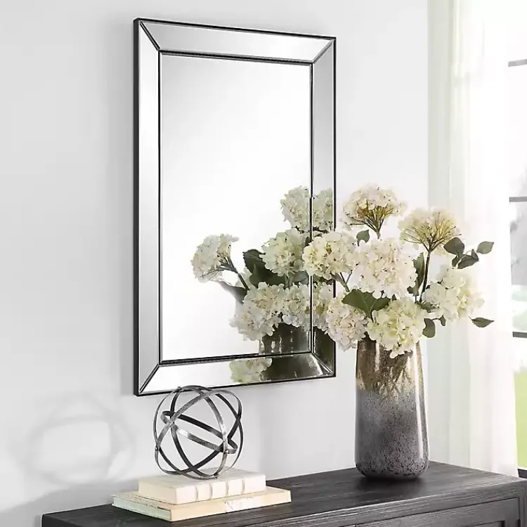 Decorative Mirrors-Kirklands Home Dark Bronze Bevel Rectangle Wall Mirror