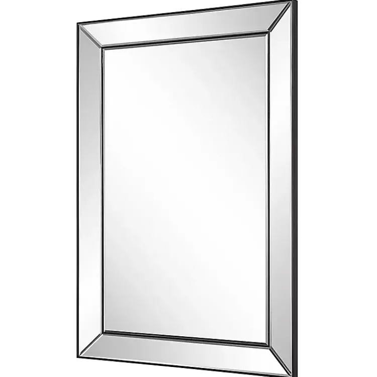 Decorative Mirrors-Kirklands Home Dark Bronze Bevel Rectangle Wall Mirror