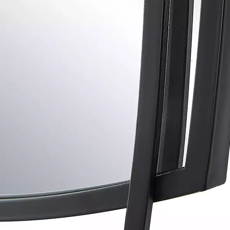 Decorative Mirrors-Kirklands Home Black Curved Overlapping Wall Mirror