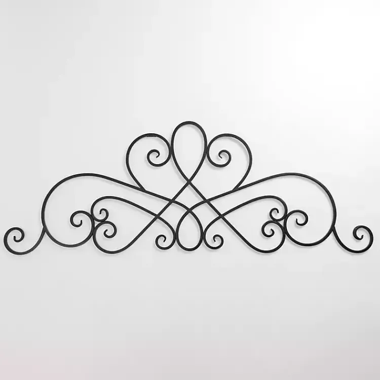 Wall Plaques-Kirklands Home Curved Scroll Wall Plaque Black