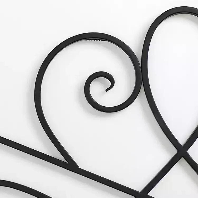 Wall Plaques-Kirklands Home Curved Scroll Wall Plaque Black