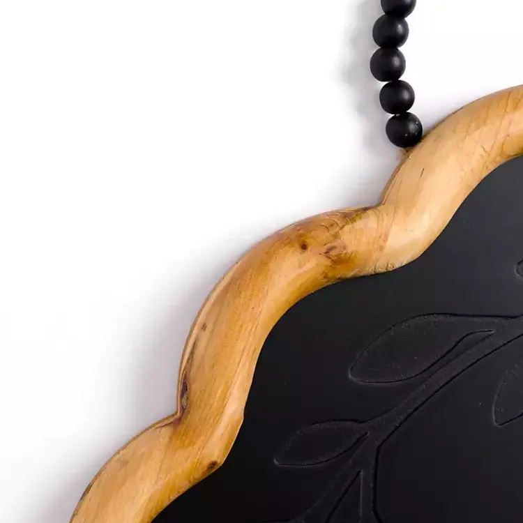 Monogram Wall Decor-Kirklands Home Black Scalloped Monogram E Wall Plaque