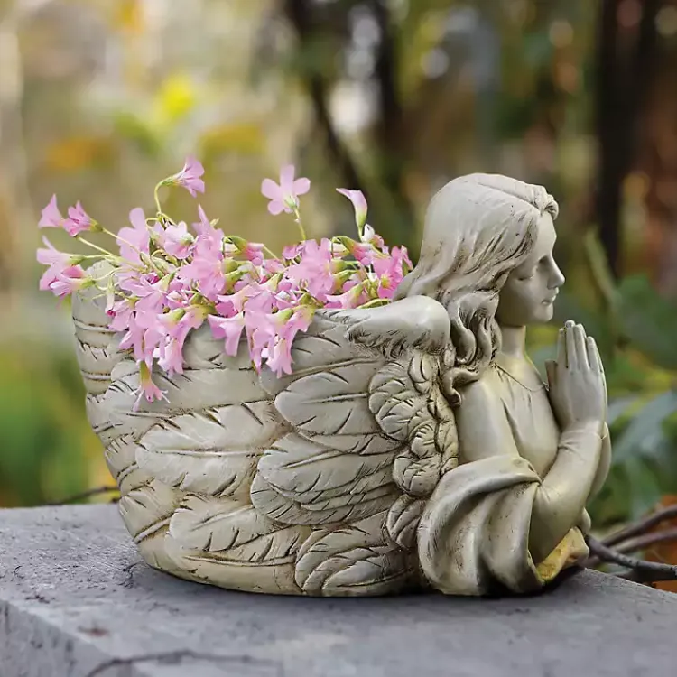 Planters-Kirklands Home Resin Angel Planter