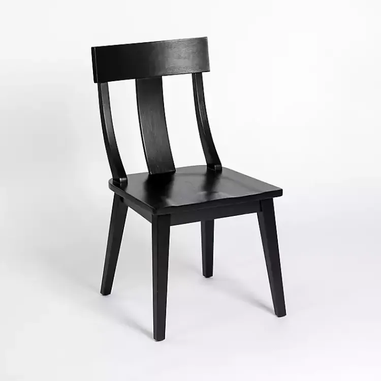 Dining Chairs-Kirklands Home Wood T-Back Dining Chair Black