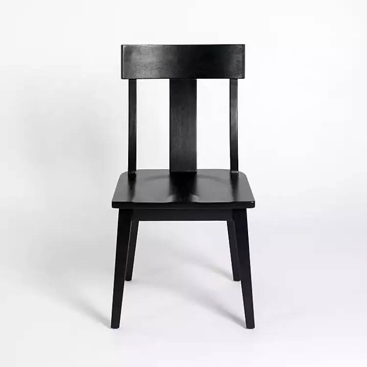 Dining Chairs-Kirklands Home Wood T-Back Dining Chair Black
