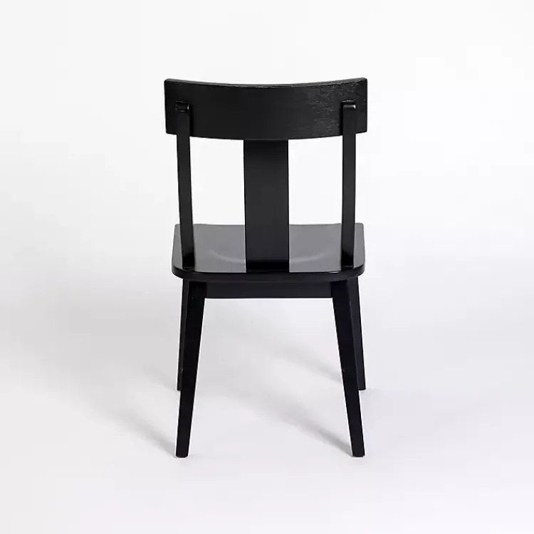 Dining Chairs-Kirklands Home Wood T-Back Dining Chair Black
