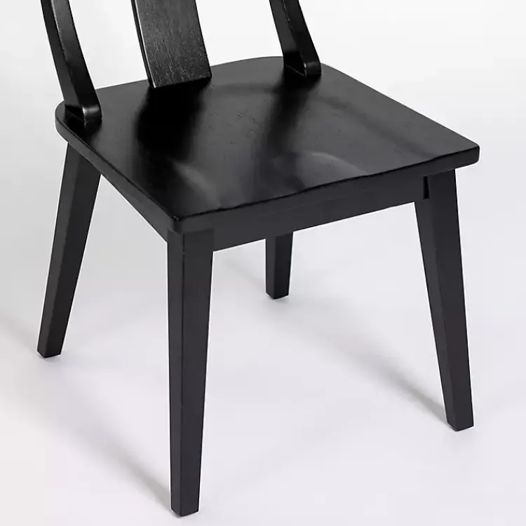 Dining Chairs-Kirklands Home Wood T-Back Dining Chair Black