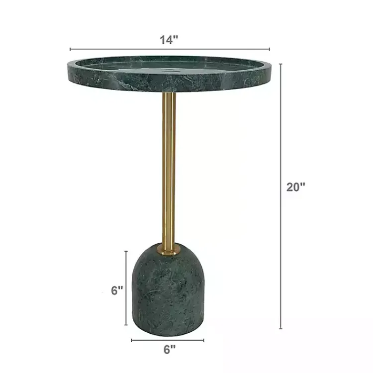 Accent & End Tables-Kirklands Home Marble & Gold Cocktail Table Green