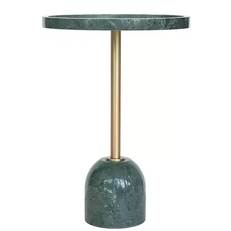 Accent & End Tables-Kirklands Home Marble & Gold Cocktail Table Green