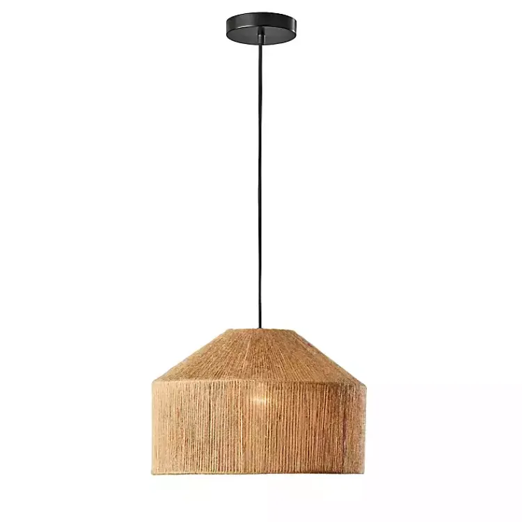 Chandeliers & Pendant Lighting-Kirklands Home Amalfi Natural Rope Pendant Light