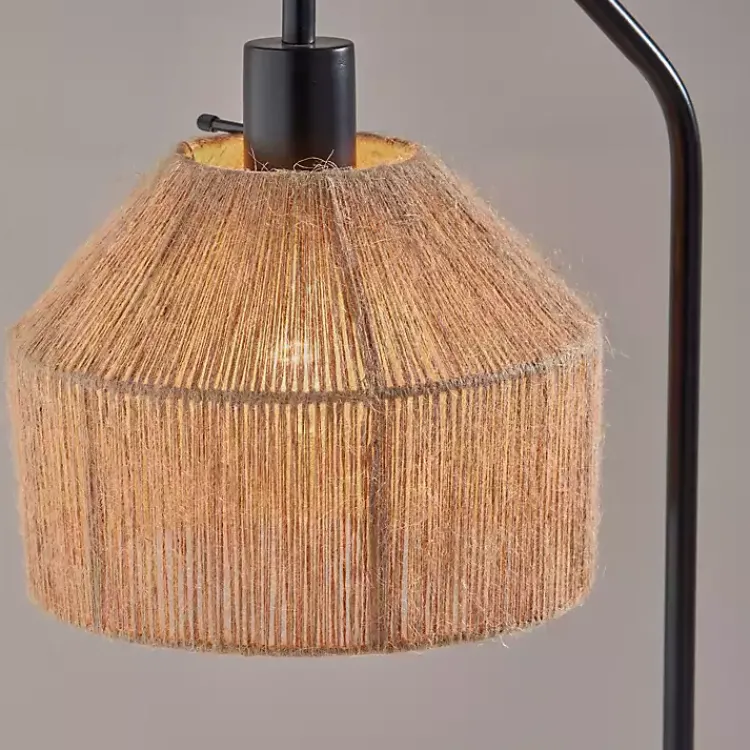Table Lamps-Kirklands Home Amalfi Natural Rope Shade Table Lamp Blue