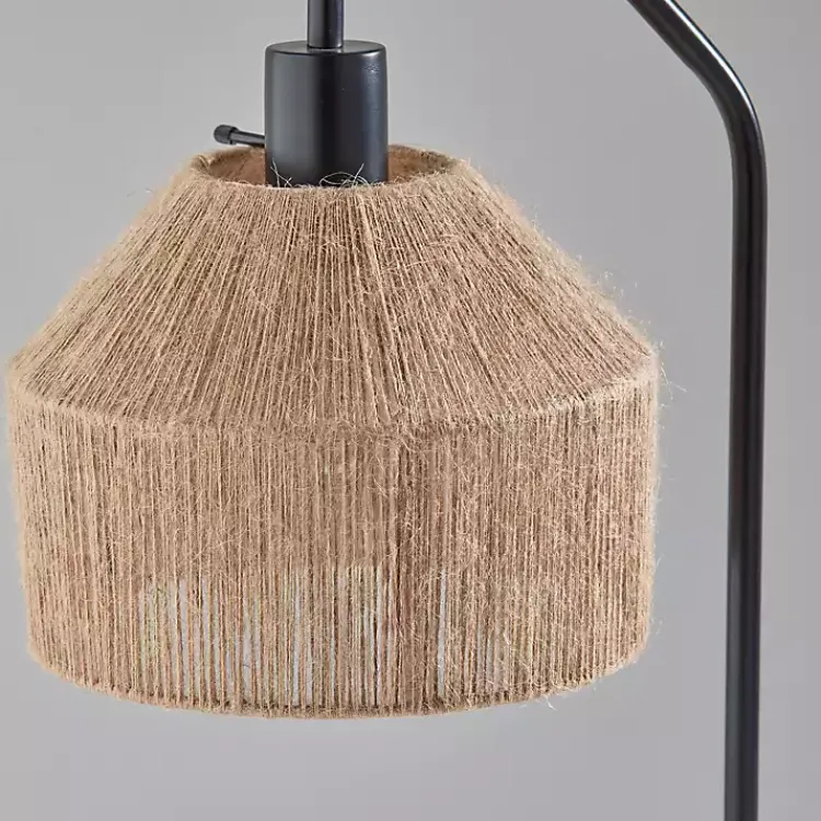 Table Lamps-Kirklands Home Amalfi Natural Rope Shade Table Lamp Blue