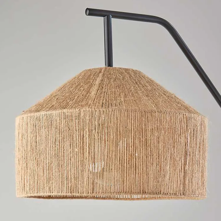 Floor Lamps-Kirklands Home Amalfi Natural Rope Shade Floor Lamp Brown